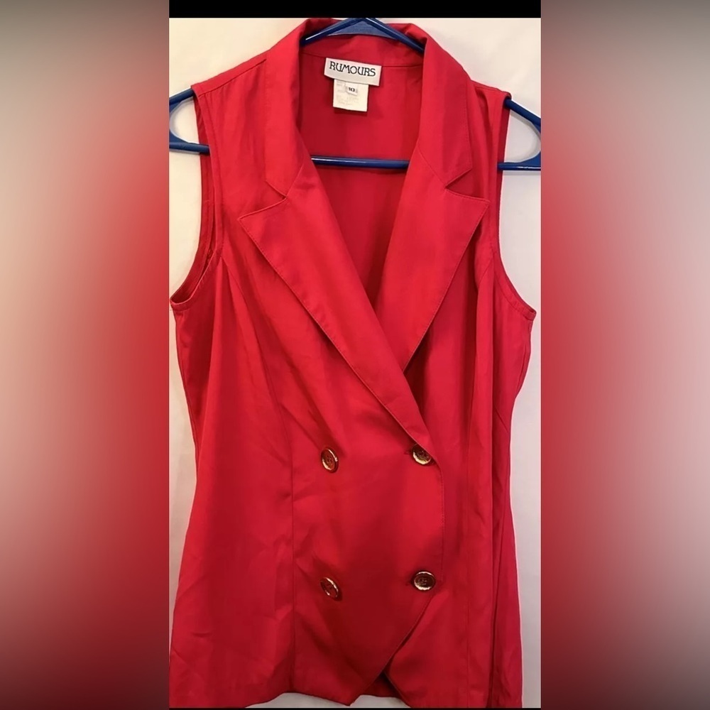 Rumours Vest Hot Pink Size 10 EUC Ladies Blazer